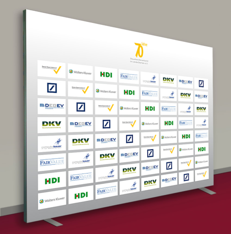 Sponsorenwand 300 x 250 cm Sponsorenwand 300 x 250 cm