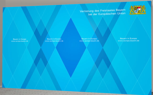 Pressewand 500 x 300 cm Bayern in Brüssel Pressewand 500 x 300 cm Bayern in Brüssel