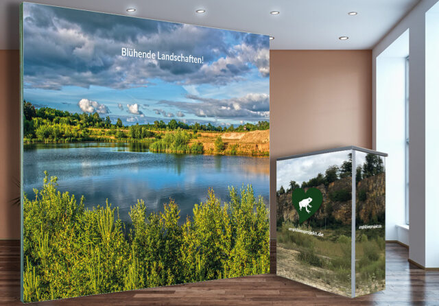 Messewand 250 x 200 cm + Counter 80 cm Messewand 250 x 200 cm + Counter 80 cm