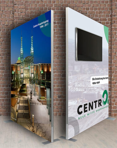 Monitor-Stele 200 x 250 cm doppelseitig Monitor-Stele 200 x 250 cm doppelseitig