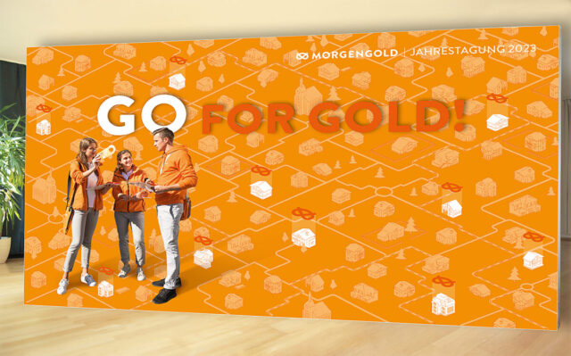 Pressewand 500 x 300 Go for Gold Pressewand 500 x 300 Go for Gold