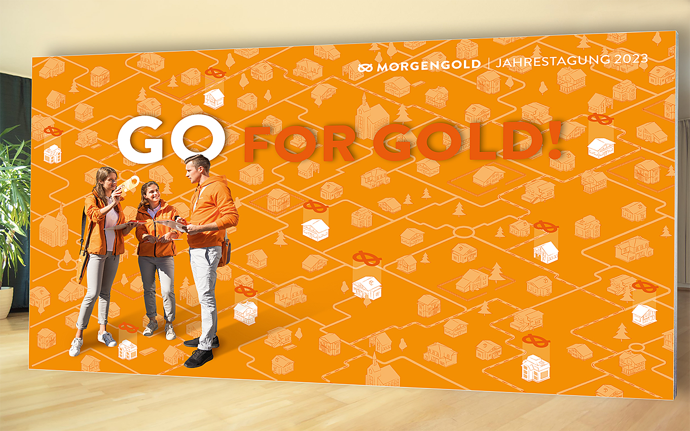 Pressewand 500 x 300 Go for Gold